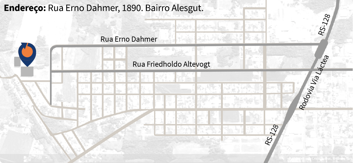 Mapa Teutônia RS Cinco
